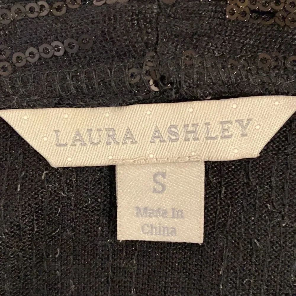 Laura Ashley draped open front sequin cardigan size S - Picture 6 of 9